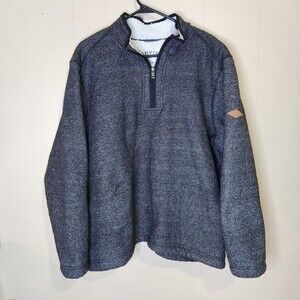 Orvis Classic Collection 1/4 Zip Sherpa Lined Fleece Men’s XXL Dark Grey